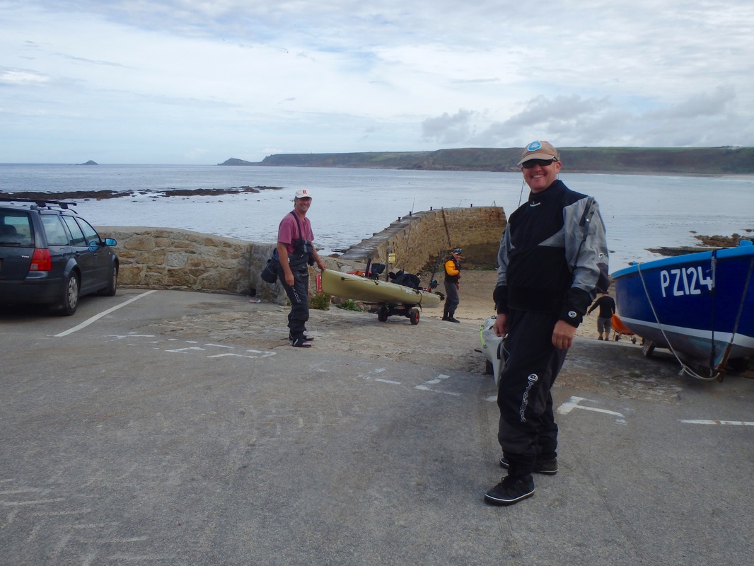 Soap and Lureman with their Hobie Revo 16's at the Penzance Kayak Fishing Meet 2015