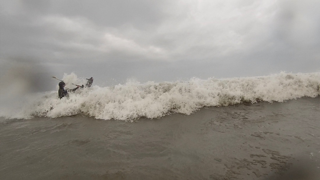 Gary battling a wave on his RPF Master