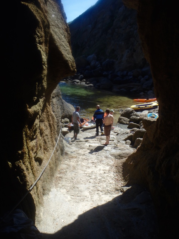 Kayak fishing at Porthgwarra