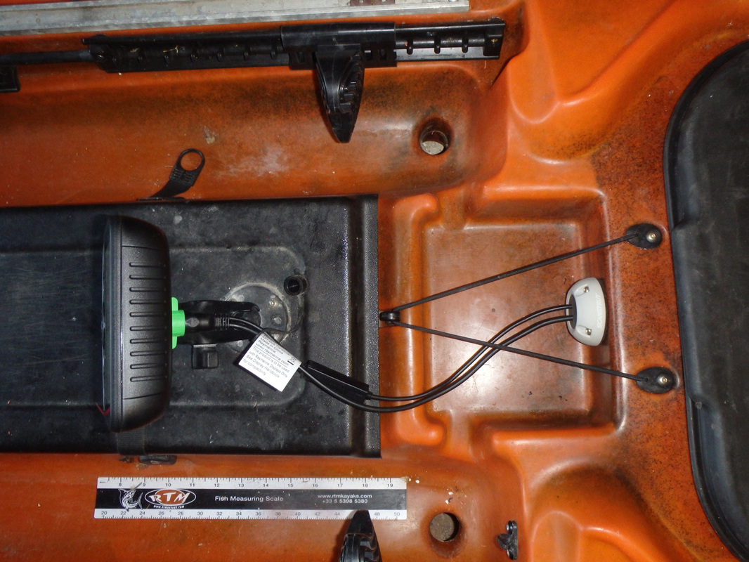 Mounting a fish finder with deck seal for cables