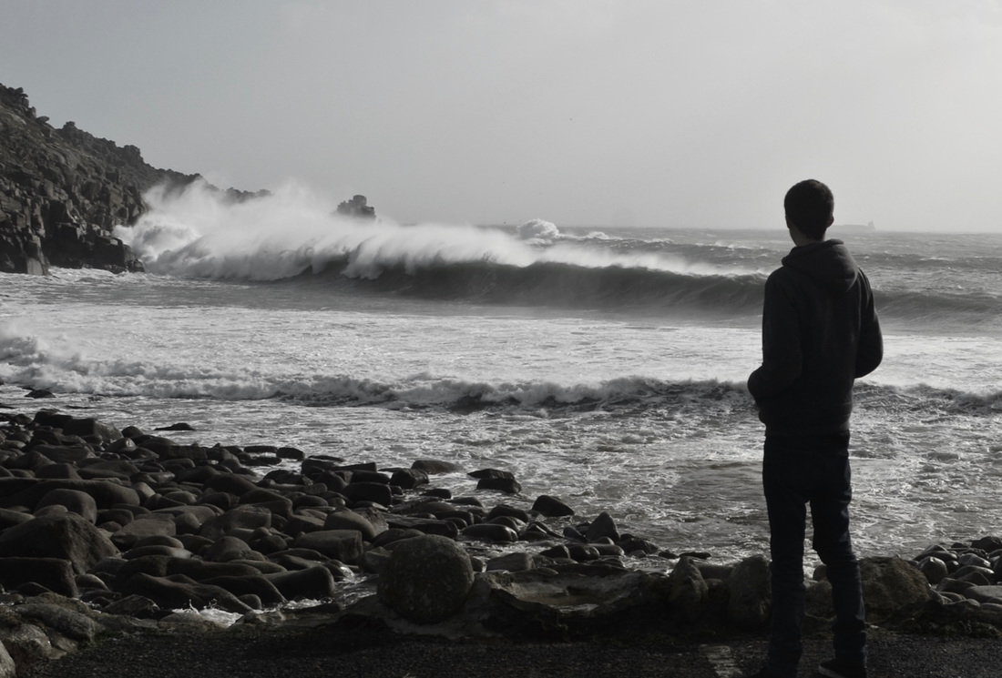Storm Watching at Lamorna Cove