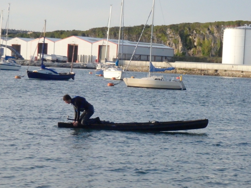 Balancing on the bow of the RTM Tempo