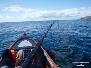 Kayak Fishing at Porthgwarra - Looking towards Hella Point