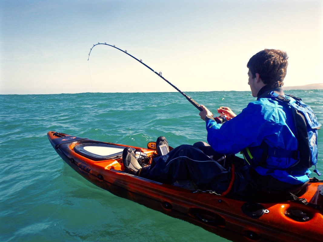 Kayak Fishing for Tope in Cornwall