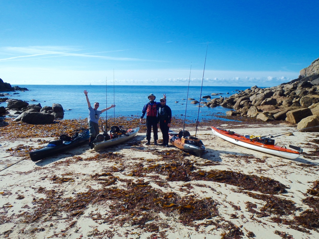 Kayak fishing in Cornwall