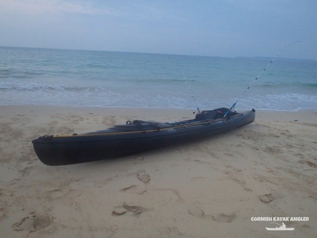 Kayak Fishing at Carbis Bay - Launching on a calm summers evening