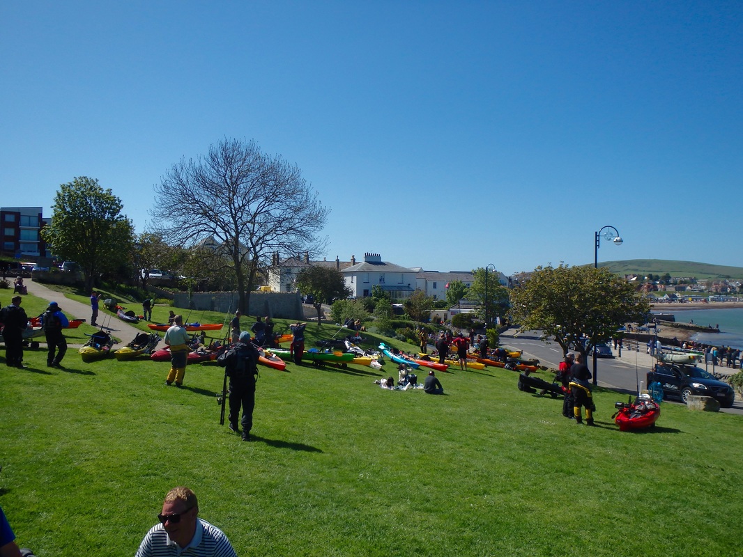 Kayak anglers at the Swanage Classic 2015
