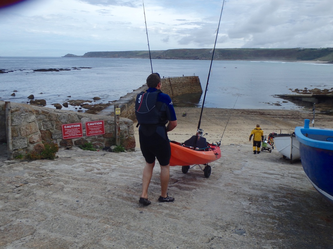 Sean at the Penzance Kayak Fishing Meet 2015