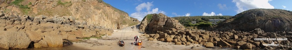 Kayak Fishing at Porthgwarra - the beach and slipway