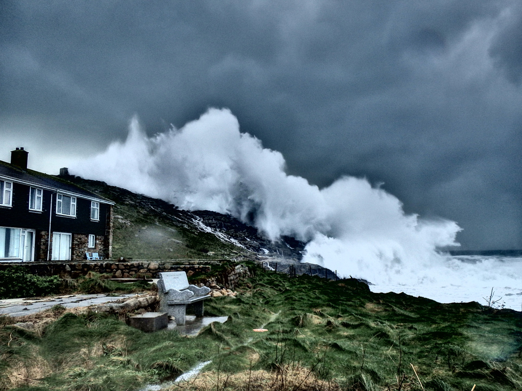 Huge Wave from Storm Imogen at Sennen