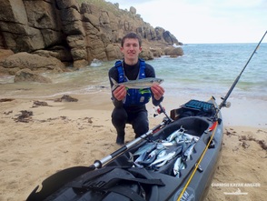 Kayak fishing at Porthgwarra - Mackerel caught at Porthgwarra