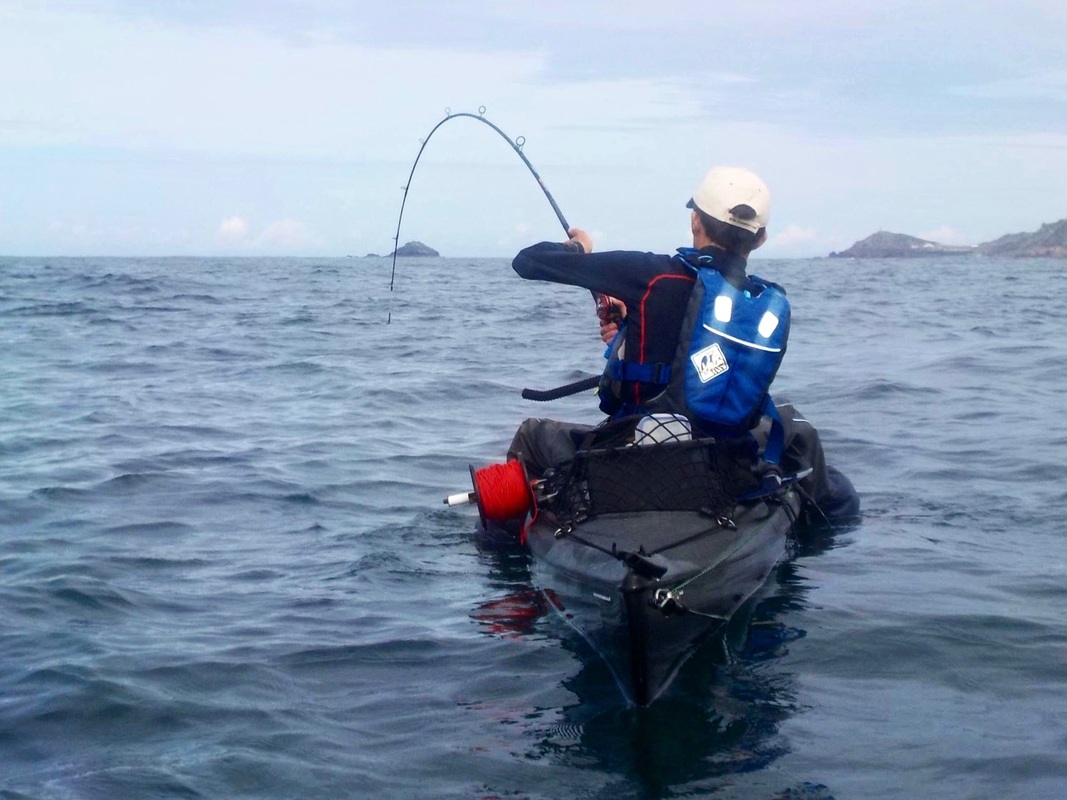 The Ugly Stik 6-12lb 7ft 6in Kayak Rod taking the strain