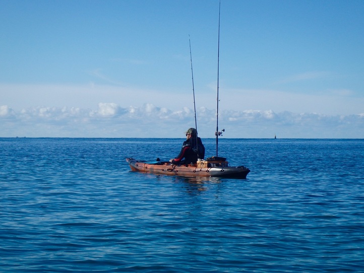 Kayak fishing in West Cornwall