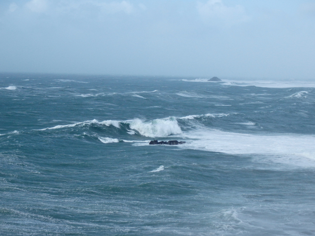 Big Swell from Storm Imogen breaking on the Cowloe Reef at Sennen
