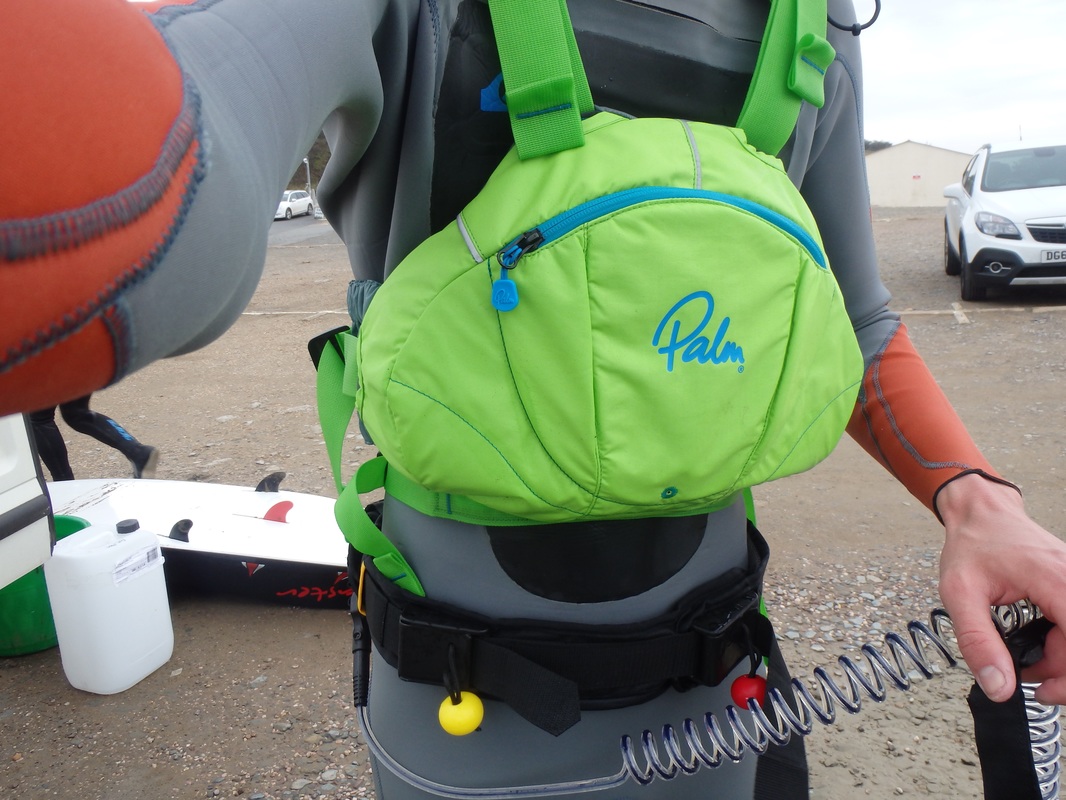 Palm Rescue Belt - Used with a Coiled SUP leash as a quick release waist leash