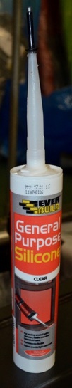 Clear Silicon sealant for kayak rigging
