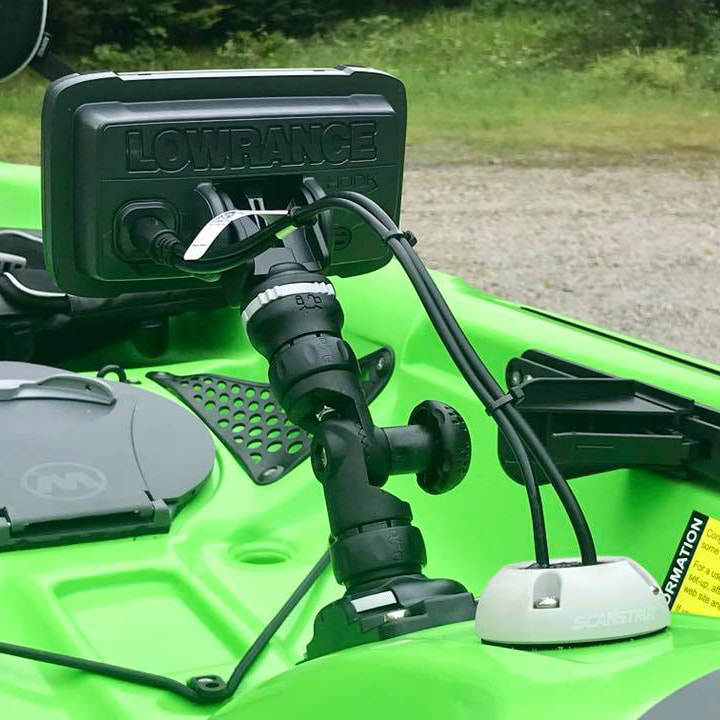 Railblaza Fish Finder Mount for Lowrance Hook 2 on a kayak