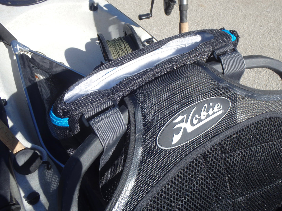 Hobie Vantage Seat Accessory Bag fitted to the Vantage Seat