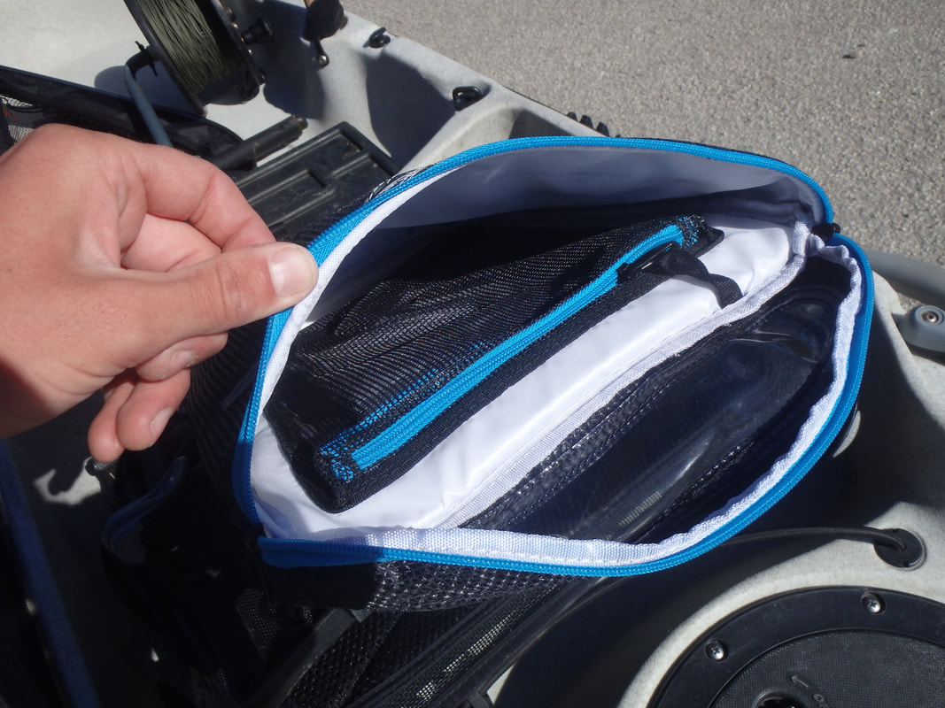 Inside the Hobie Vantage Seat Accessory Bag